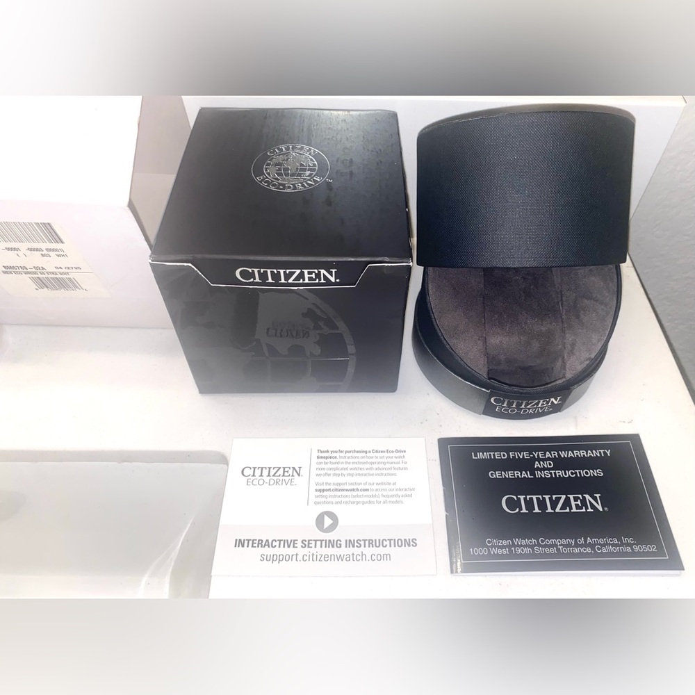 CITIZEN Eco-Drive Black EMPTY Presentation Storage Display Watch Box w Inserts